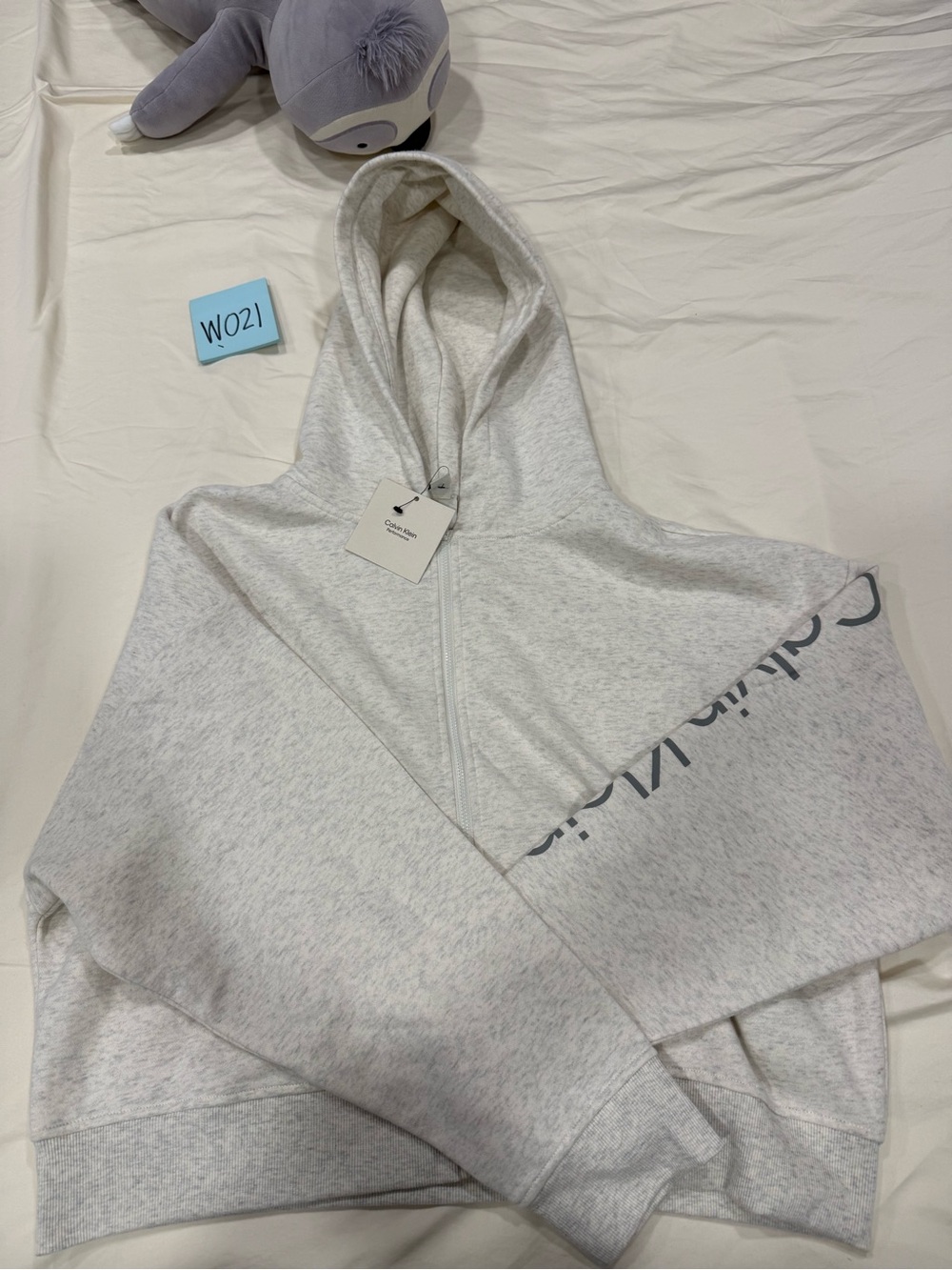 Calvin Klein Men's Light Heather Gray Half-Zip Hoodie